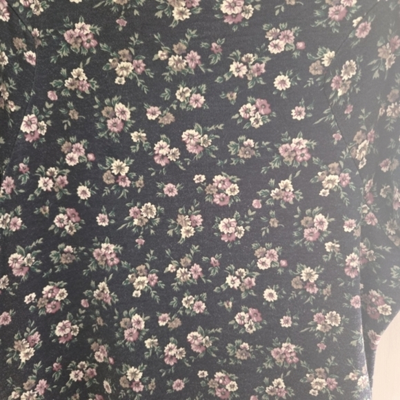 Paquette Too!  Retro vintage floral maxi dress pleated skirt size 4 - Picture 3 of 5